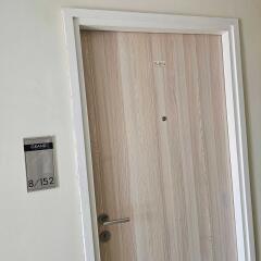 Entrance door with unit number