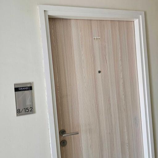 Entrance door with unit number
