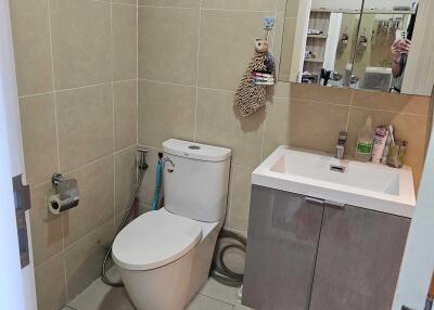 Bathroom with toilet and sink