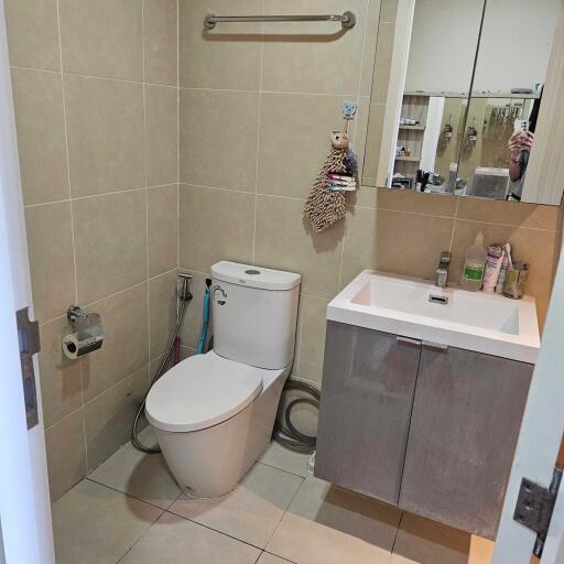 Bathroom with toilet and sink