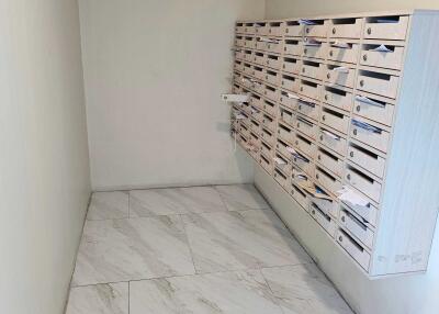 Mailroom with individual mailboxes
