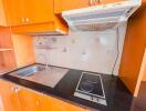 Modern kitchen with stovetop and sink