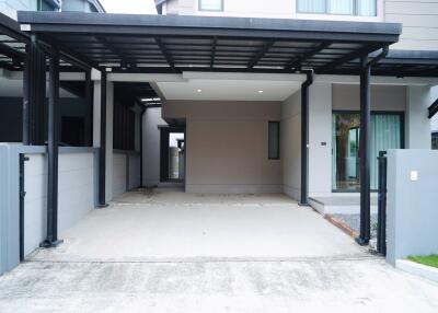 Modern carport of a residential building