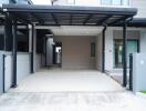 Modern carport of a residential building