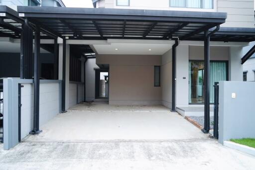 Modern carport of a residential building