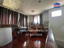 Bedroom with wooden floor and traditional decor