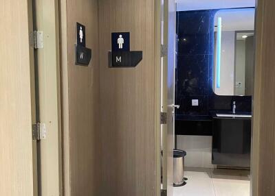 Public restroom with accessible and men