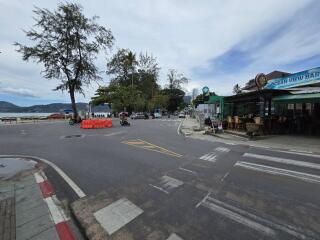 Street view near beach with 