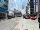 Street view with buildings and cars