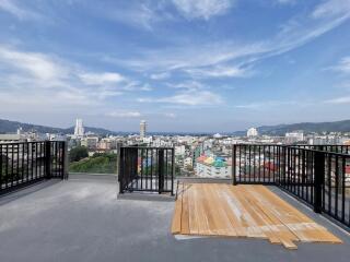 City view from outdoor terrace