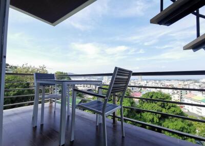 Balcony with city view