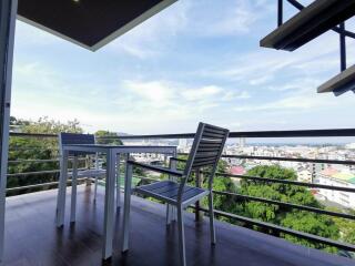 Balcony with city view