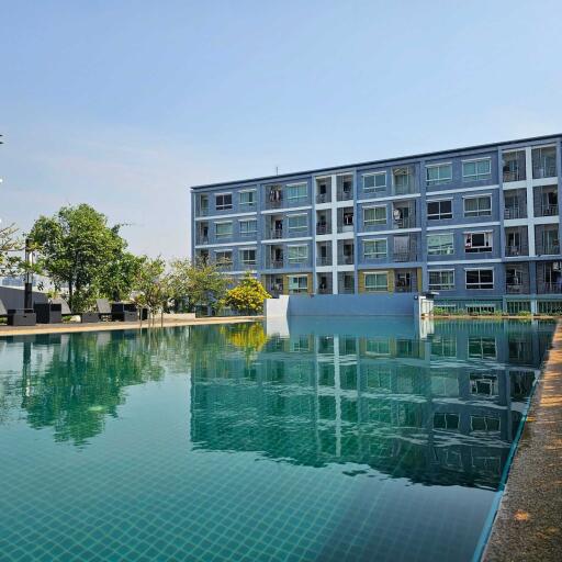 Residential building with a swimming pool