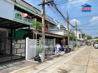 Street view of residential buildings