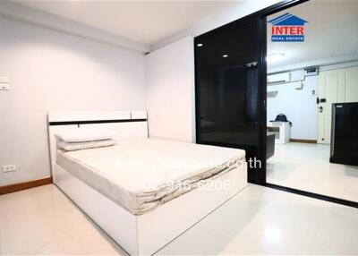Spacious bedroom with modern minimalist decor
