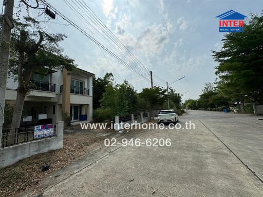 Residential building exterior with a driveway