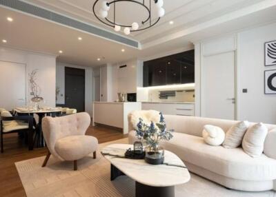 Spacious modern living room with elegant decor