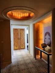 Elegant hallway with ornate features