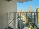 Balcony view showing city skyline