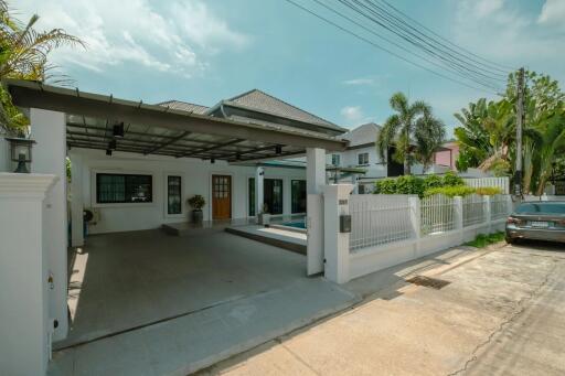 Exterior view of a house with garage and driveway