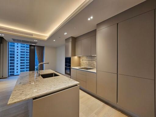 Modern kitchen with island counter