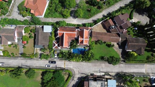 Aerial view of a residential property