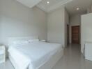 Spacious bedroom with minimalist design