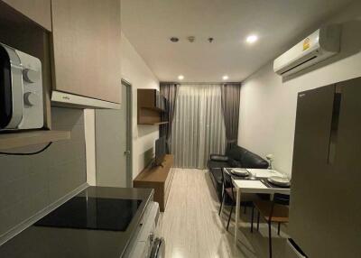 Modern apartment living room and kitchen area