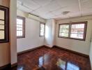 Empty Bedroom with Wooden Floor