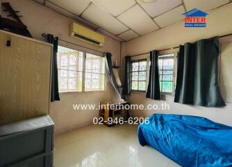 Bedroom with rental information