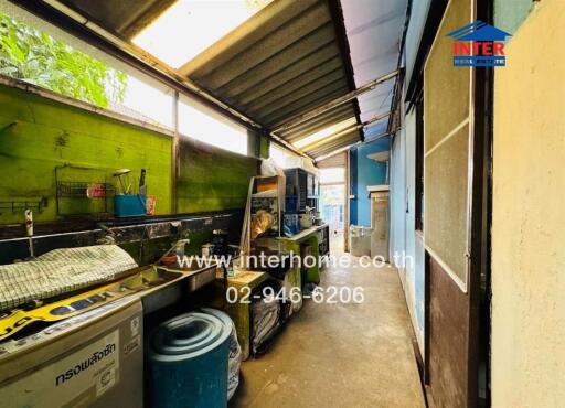 Outdoor kitchen with storage area