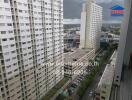 High-rise residential buildings with a view of the city