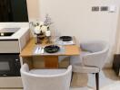 Compact dining area in modern kitchen