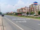 Street view with multiple residential buildings