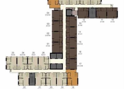 Floor plan of the 24th to 42nd floors