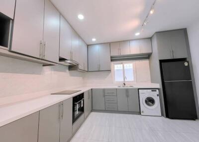 Modern spacious kitchen with appliances