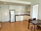 Modern kitchen with dining area