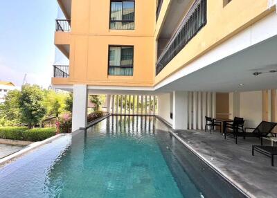Residential building with outdoor swimming pool