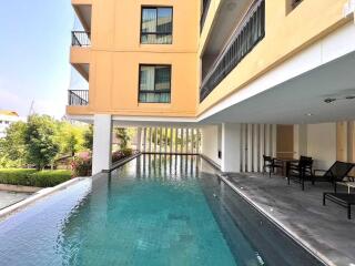 Residential building with outdoor swimming pool