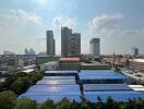 View of the city skyline from an elevated perspective