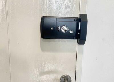 Front door with secure lock