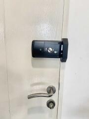 Front door with secure lock