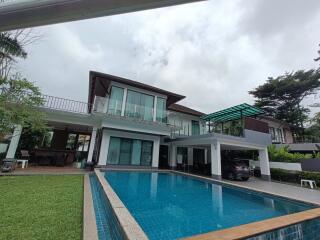 Modern house with pool and garden