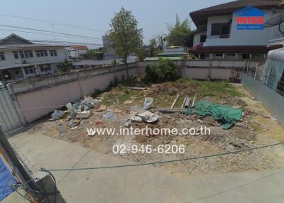 Empty lot in residential area