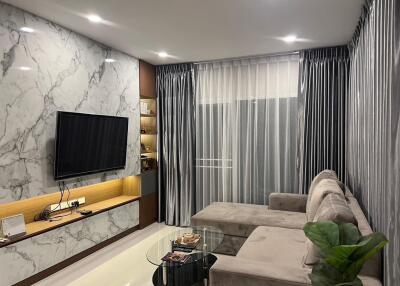 Modern living room with a sleek design