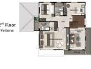 Second floor plan showing bedrooms, bathrooms, relaxation area, terrace, and master bedroom