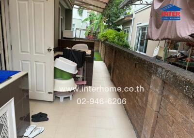 Outdoor laundry and utility area