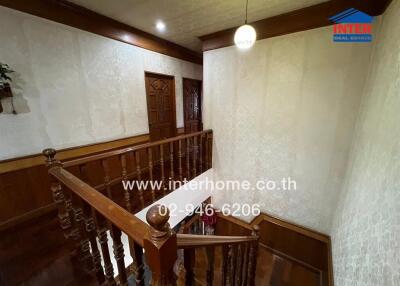 Wooden staircase and hallway