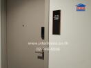 Entrance door with room number and access control system