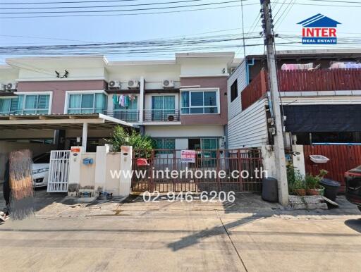 Front view of a residential townhouse